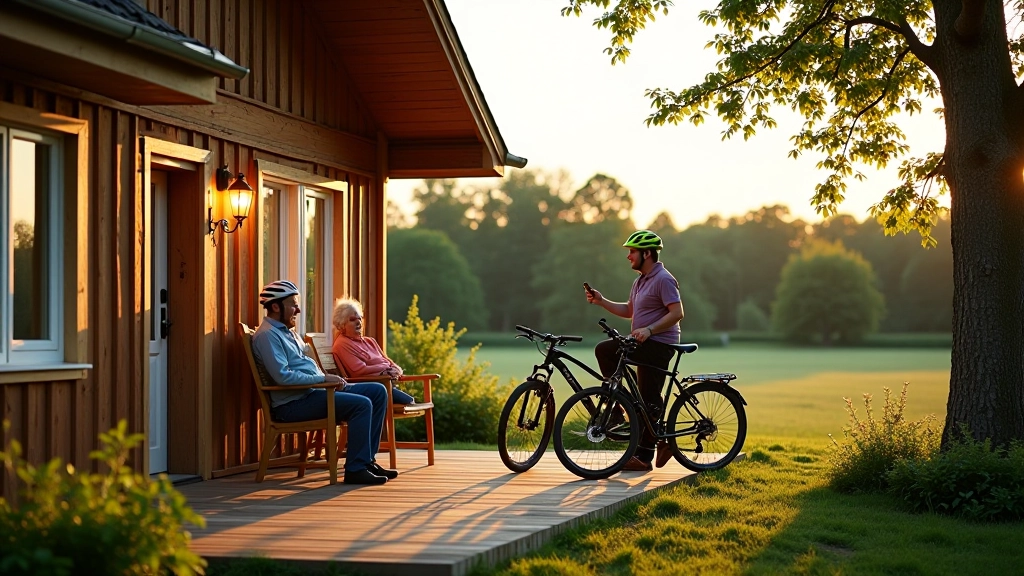 Multi-day cycling retreat accommodation